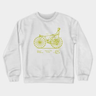 Bicycle Art Gift 1869 Velocipede Patent Crewneck Sweatshirt